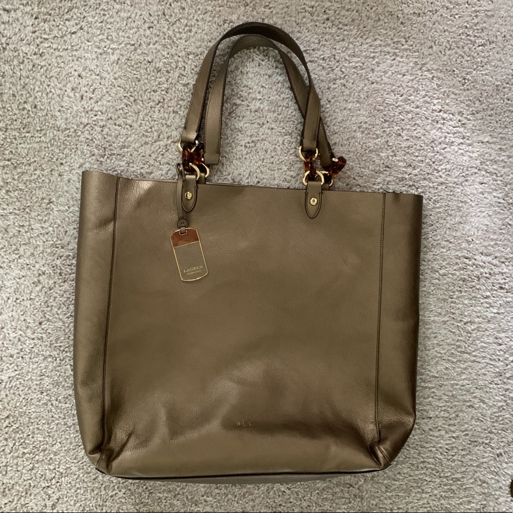 Ralph Lauren metallic tote